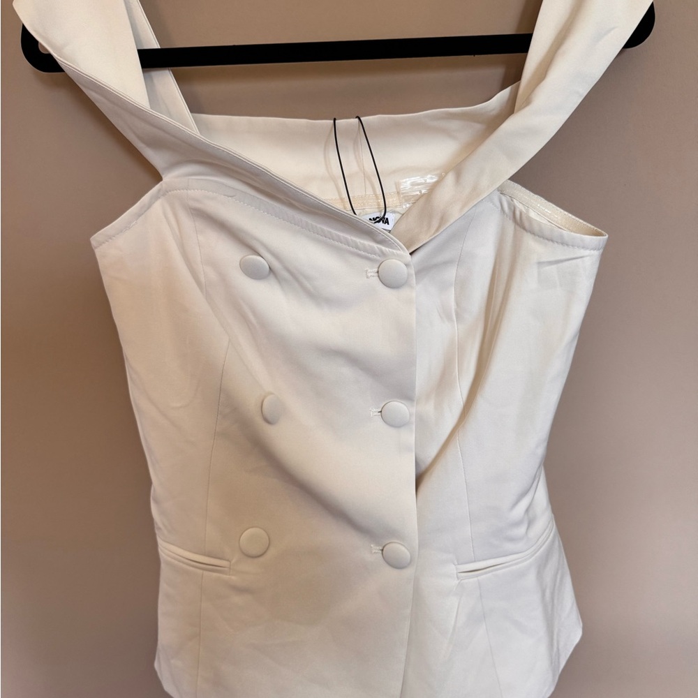 Double-Breasted Vest Top